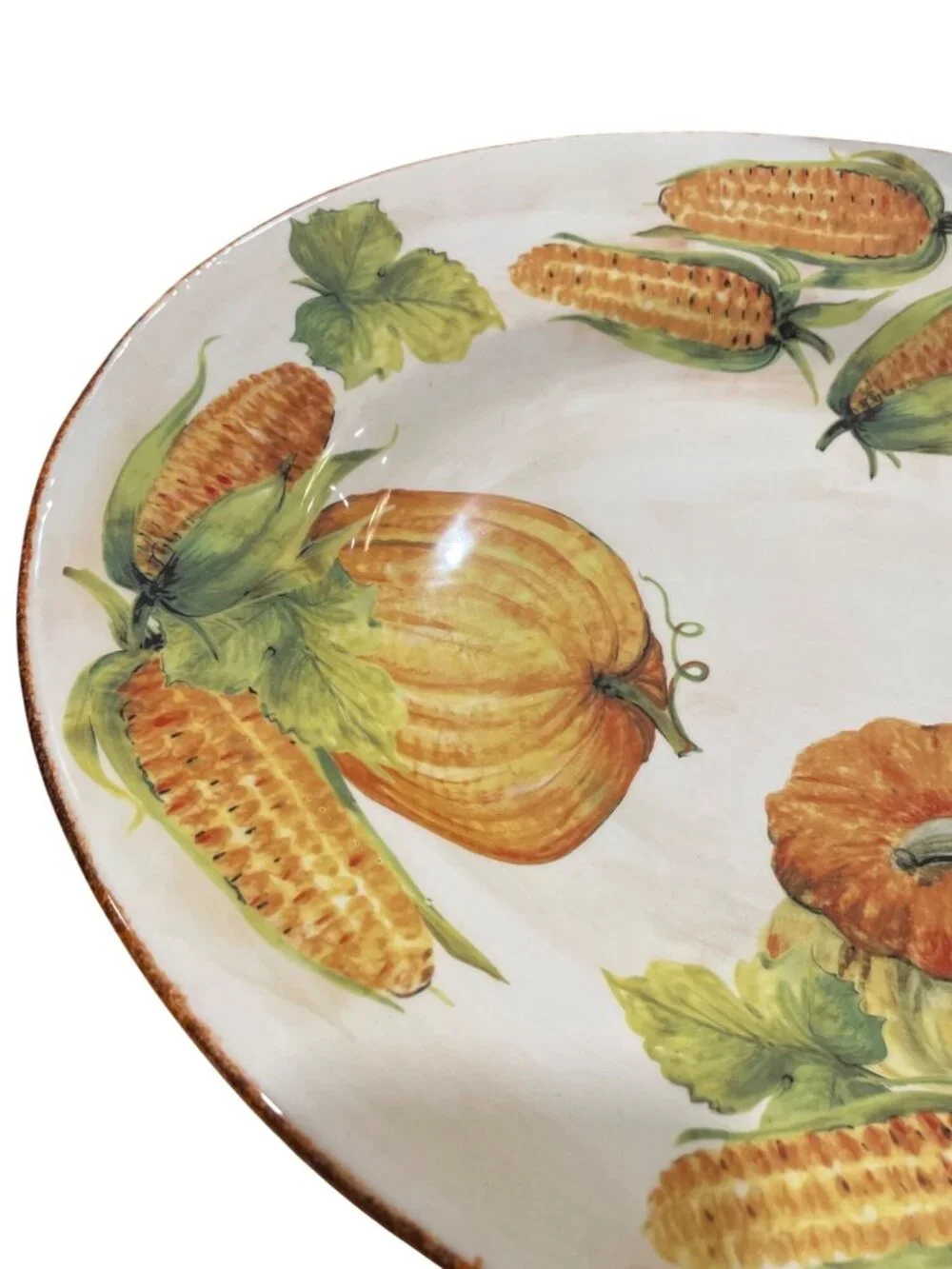 Sur La Table Italy made ceramic fall harvest corn platter dish SKU 10-240